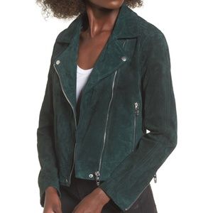 BLANKNYC Denim Suede Moto Jacket